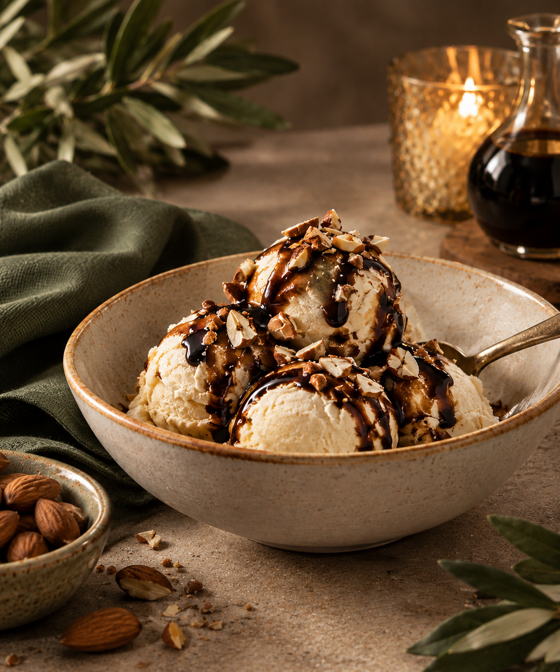 Amandelijs met Balsamico Gold
