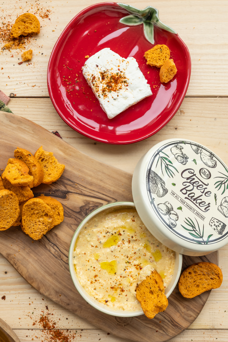 Feta fondue met Feta Cheese Dip