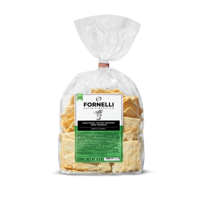 Minicrackers met Basilicum & Knoflook - 250g