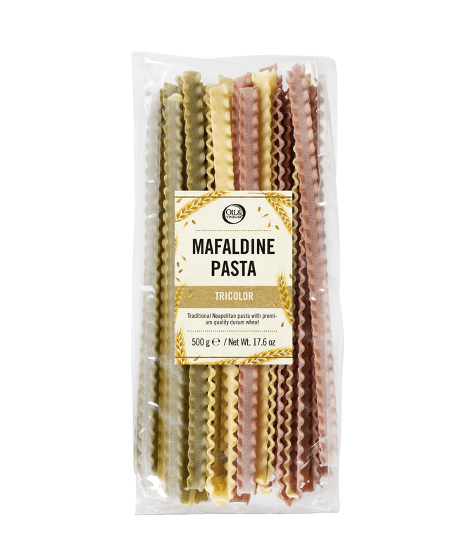 Lintpasta met gegolfde randen - Mafaldine Tricolore - 500g