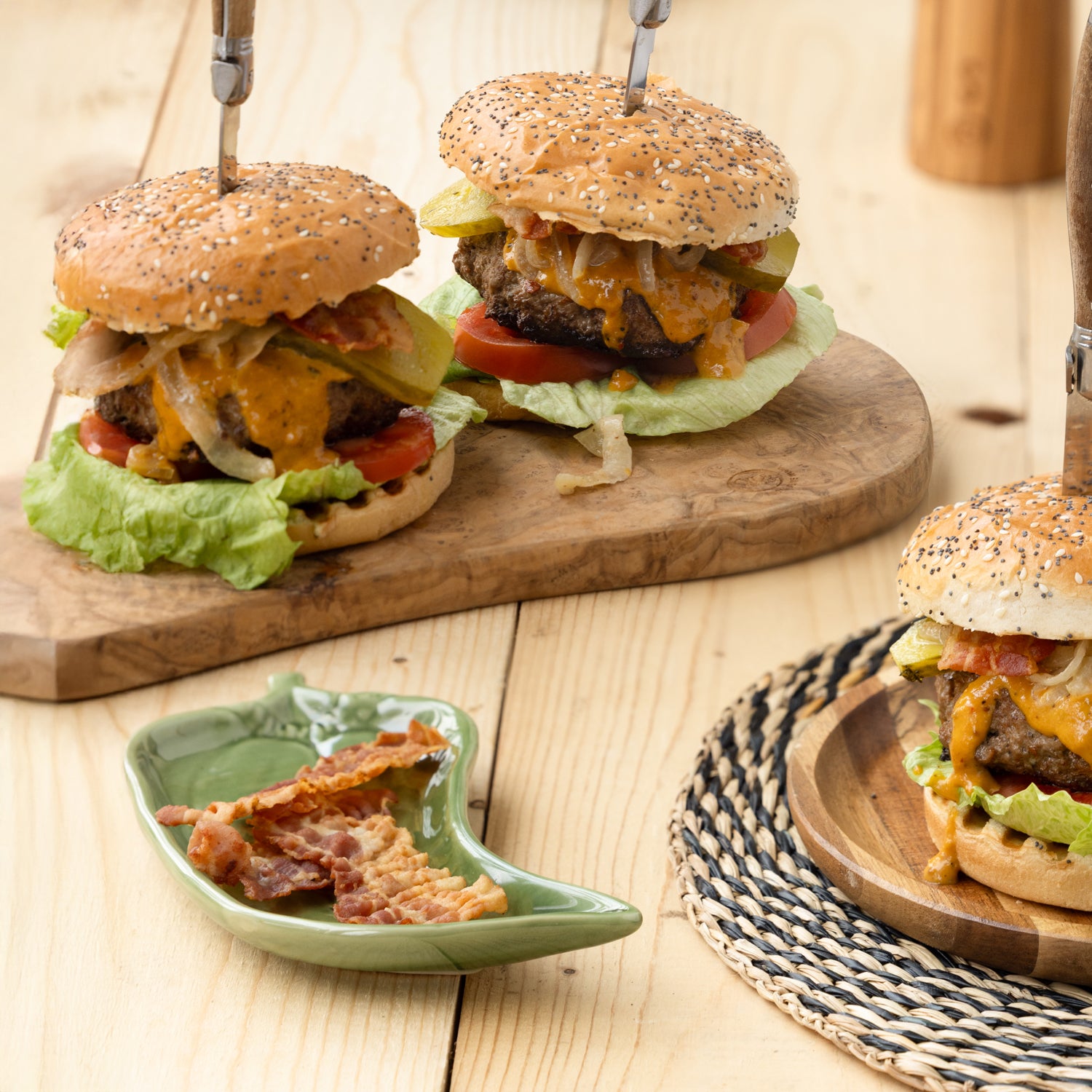 Groene peper bord - 18x12x2cm