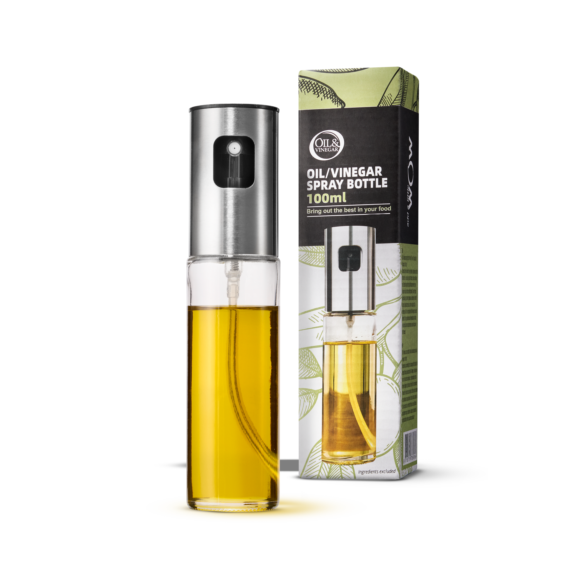 Glazen sprayfles voor olie en azijn - 100ml