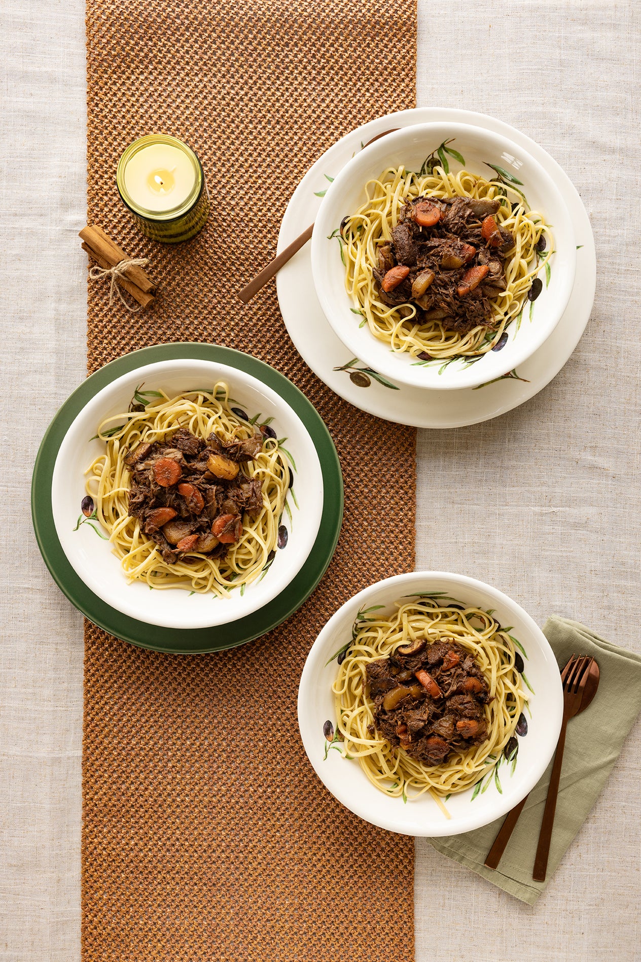 Saladeschaal met Olijvenmotief - 27cm