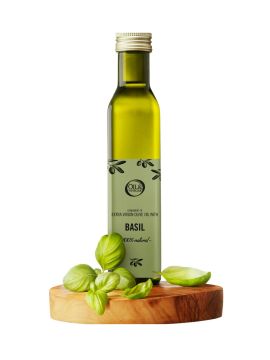 Extra vierge olijfolie met basilicum